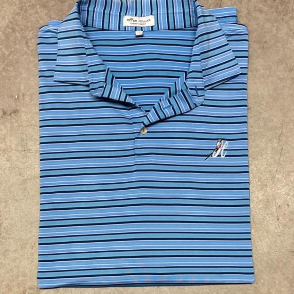 Peter Millar Summer Comfort Quail Harbor Striped Performance Golf Polo Sz XXL
